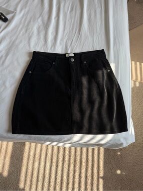 Vintage Cotton On Black Corduroy Mini Skirt